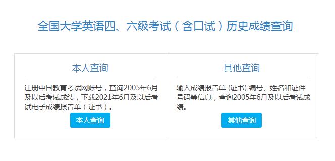 2023下半年北京英语四六级成绩查询入口